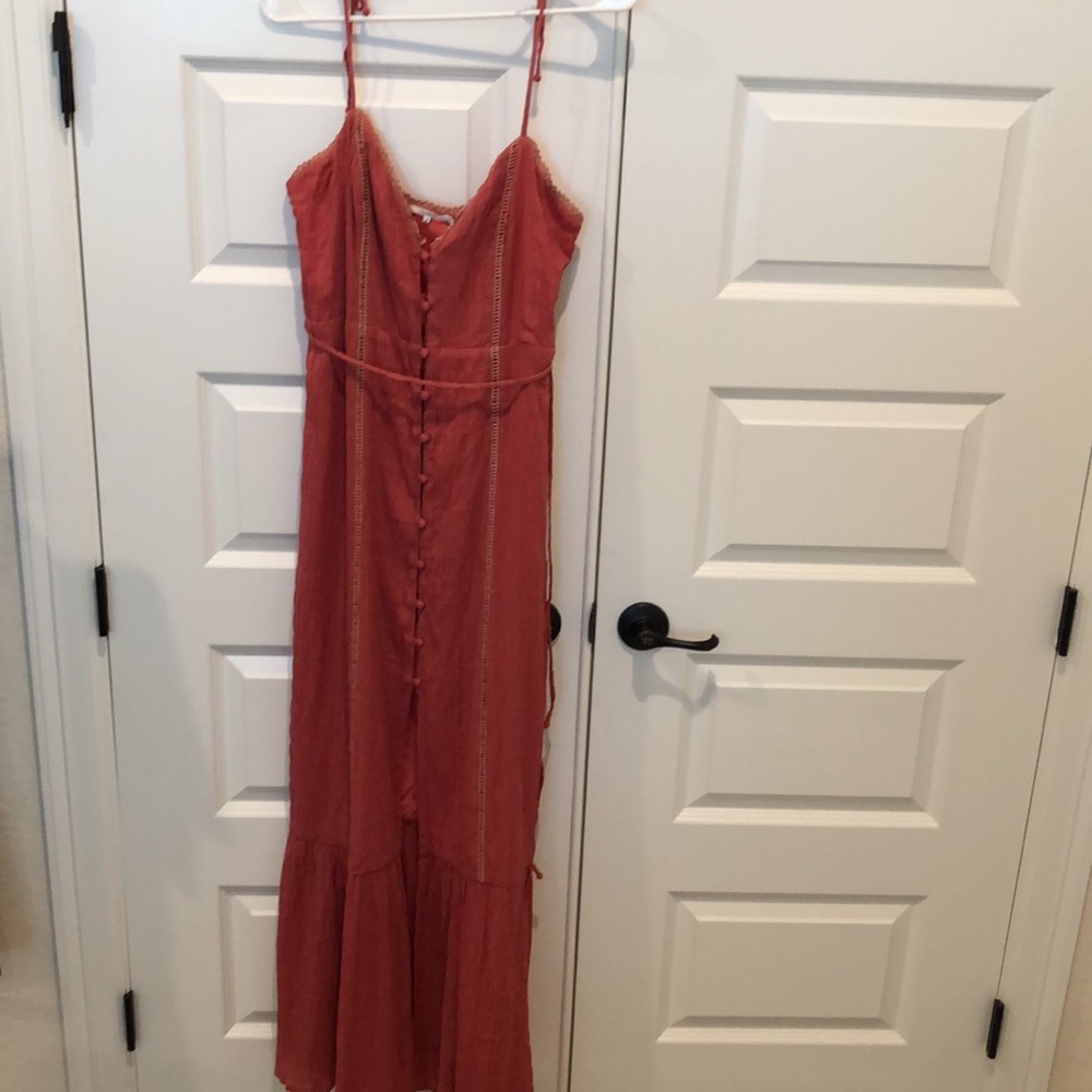 Tularosa Revolve Maxi Villa Dress in Deep Rose Size Small